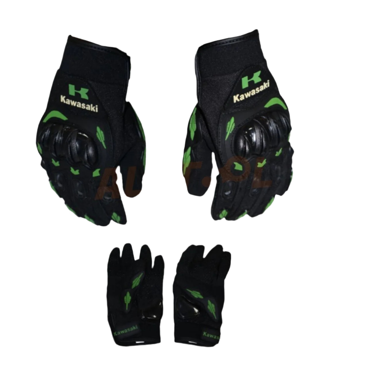 Kawasaki Riding Gloves Green & Black