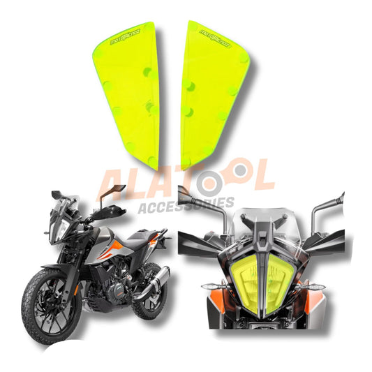 KTM Adventure Headlight Protector From Mototrendz Alatool Accessories Neon green