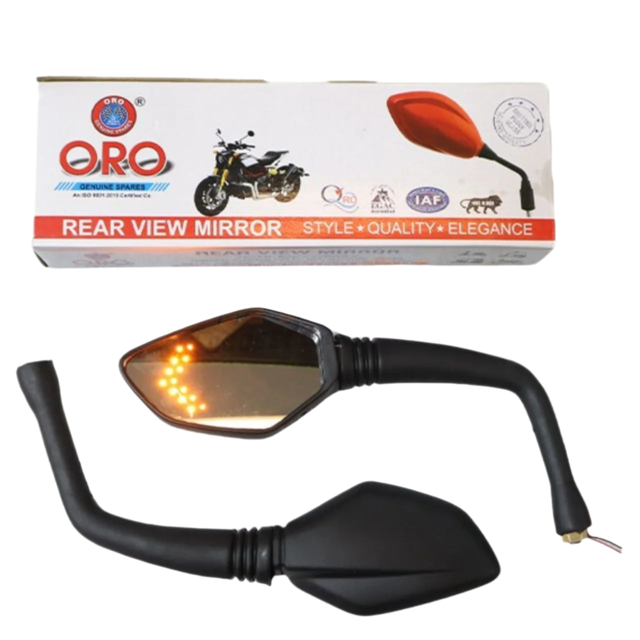 KTM Rear View Mirrors with Indicators (Left & Right Set)