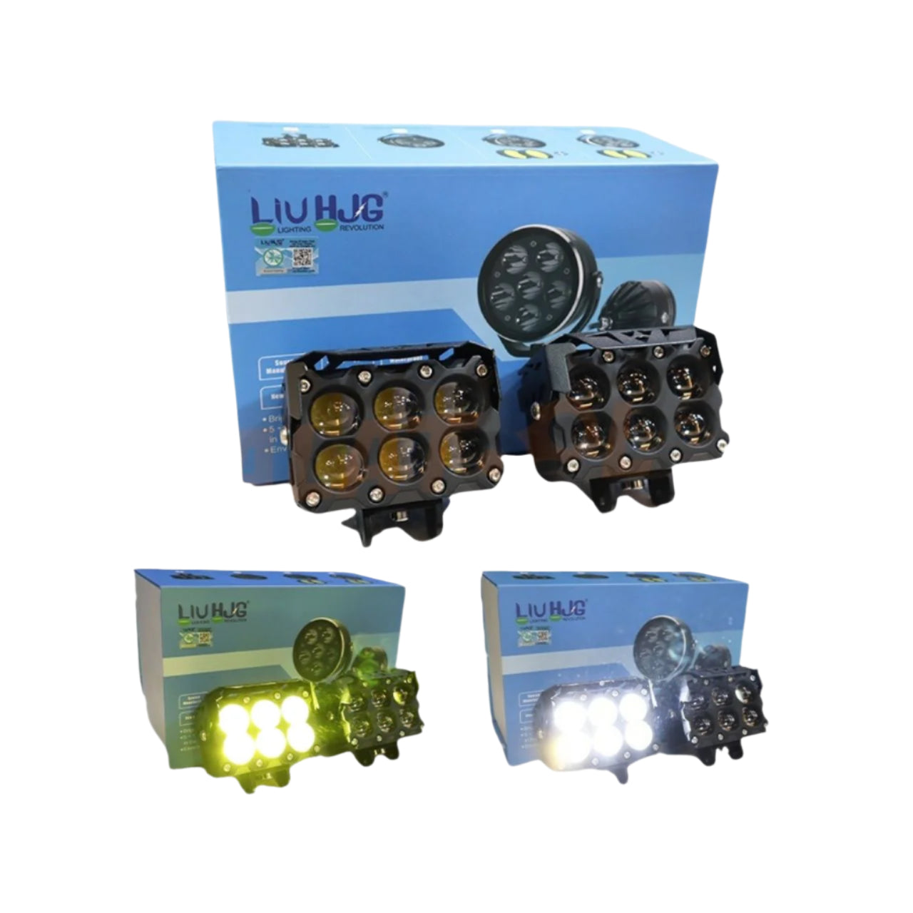 Liu HJG Future Eye 6 Led Fog Light (Yellow & White)