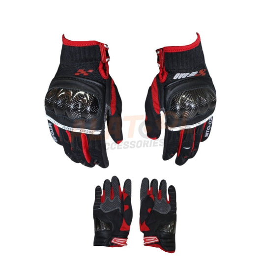 MTO-02 Racing Gloves Red Black White | Versatile and Stylish