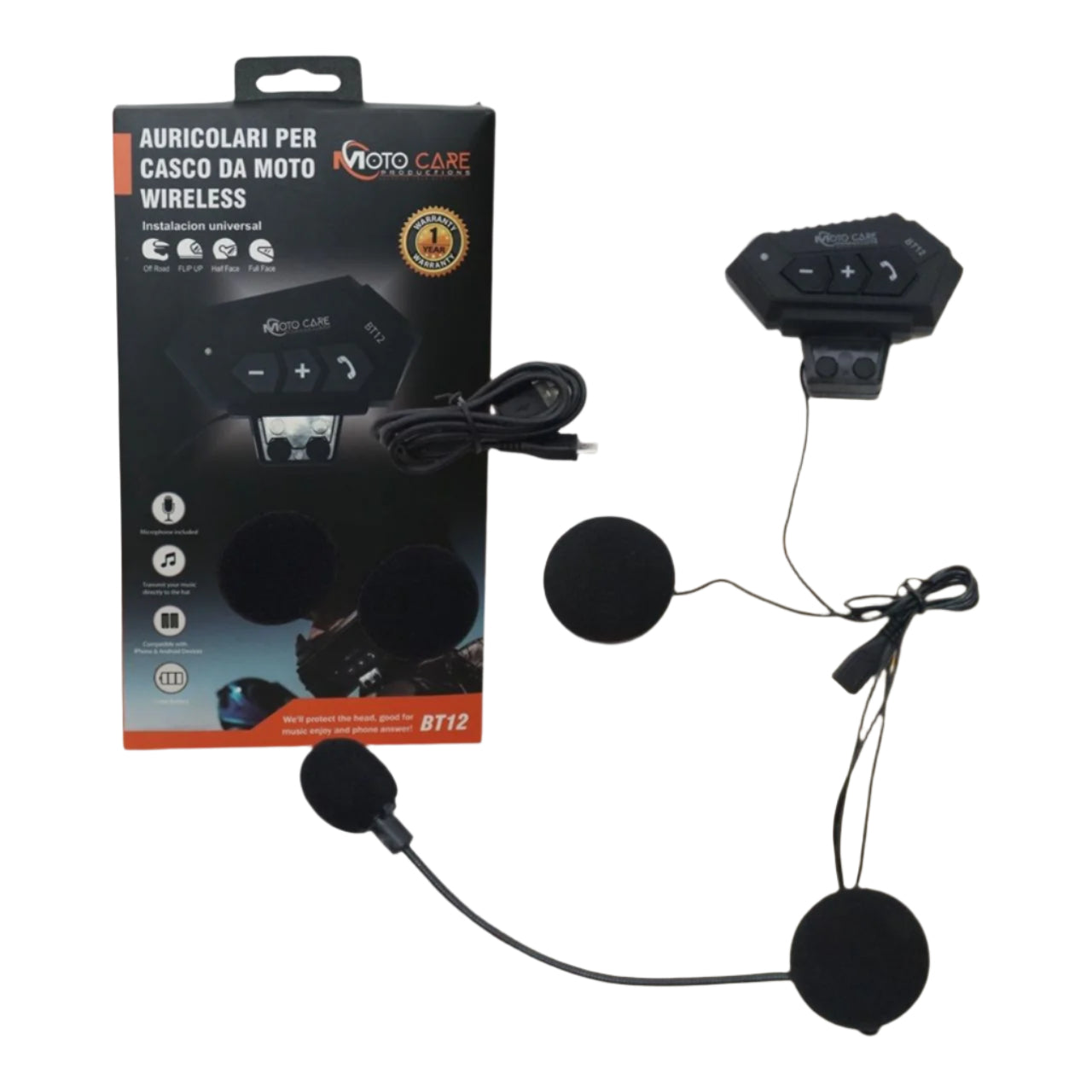 MotoCare Wireless Bluetooth Intercom BT-12