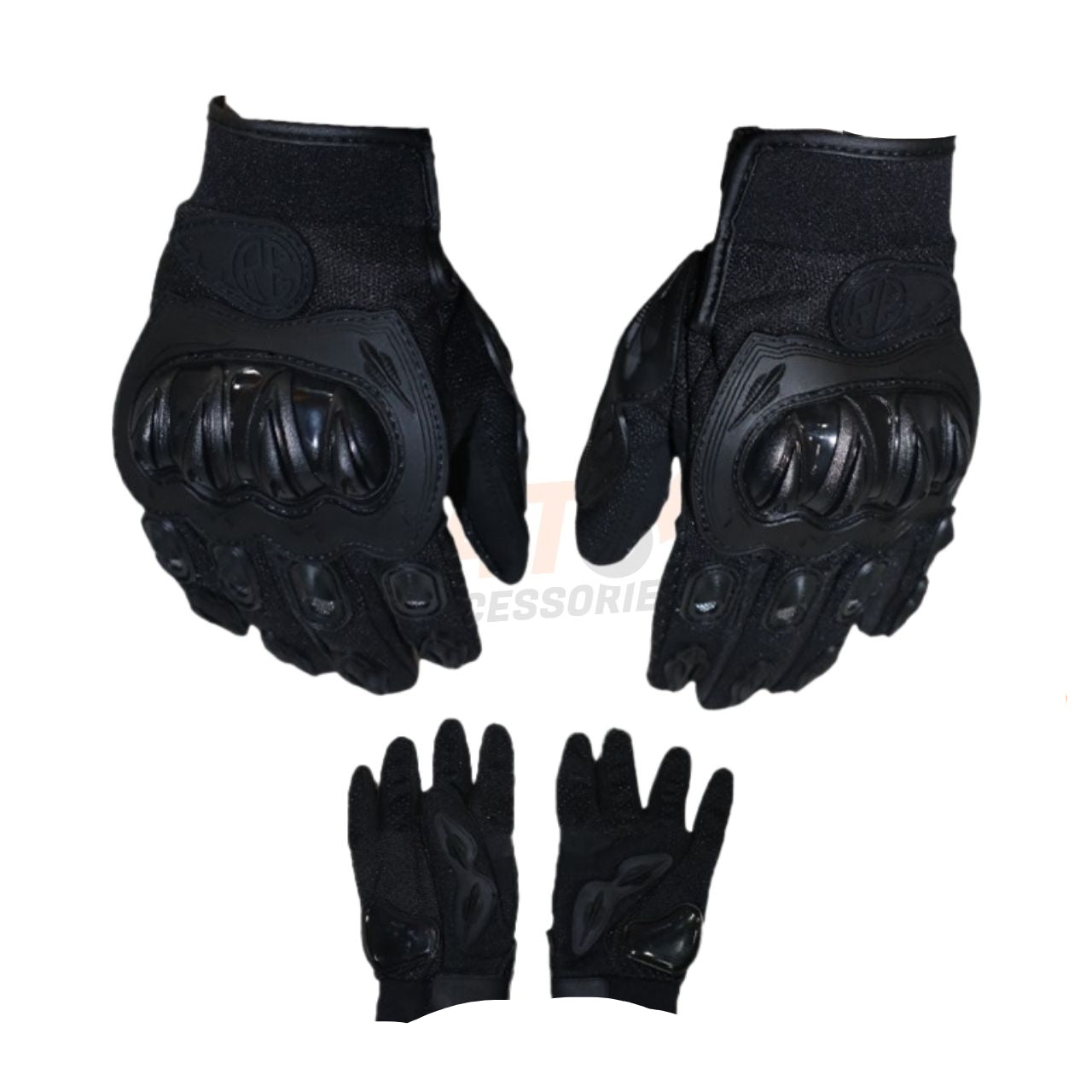 RE Full Riding Gloves Black | All-Weather Performance