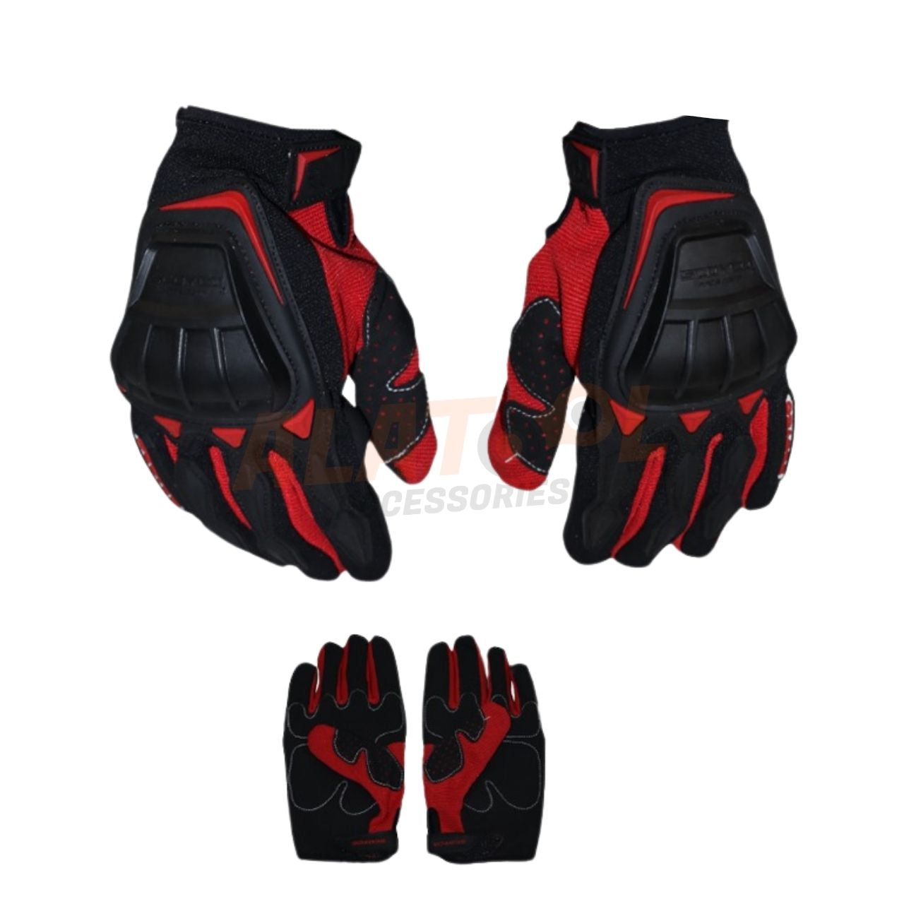 Scoyco Full Finger Racing Gloves Red & Black | Maximum Control