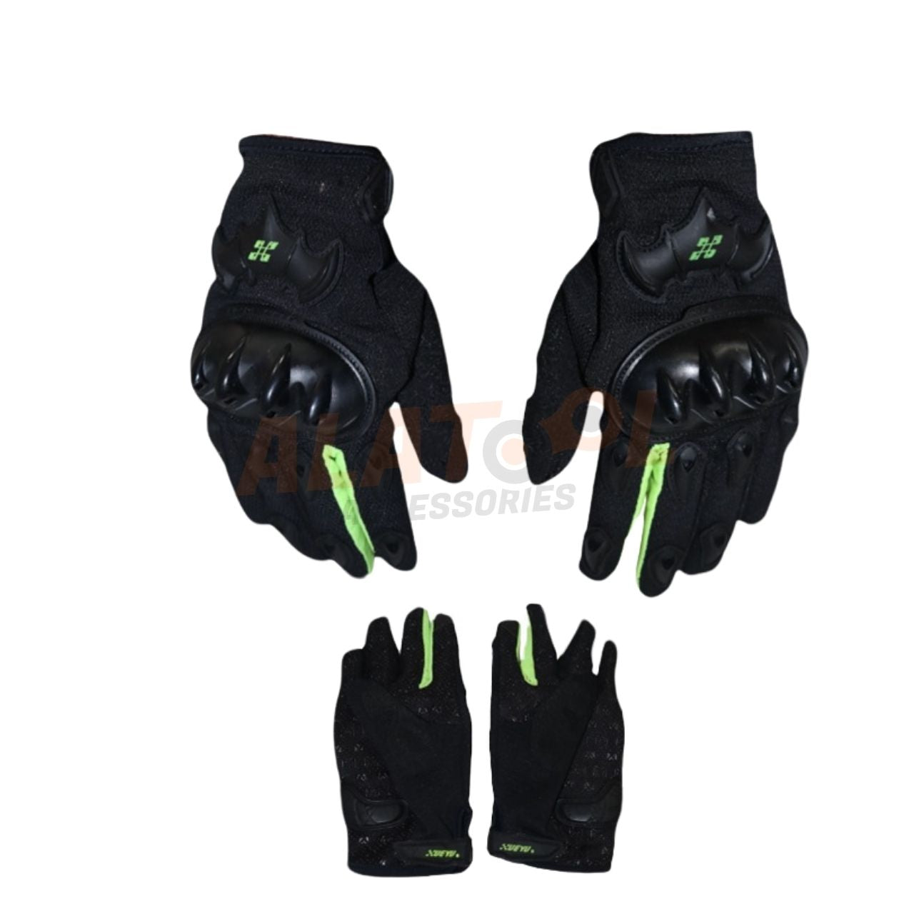 Scoyco Full Finger Racing Gloves Green & Black | Enhanced Grip
