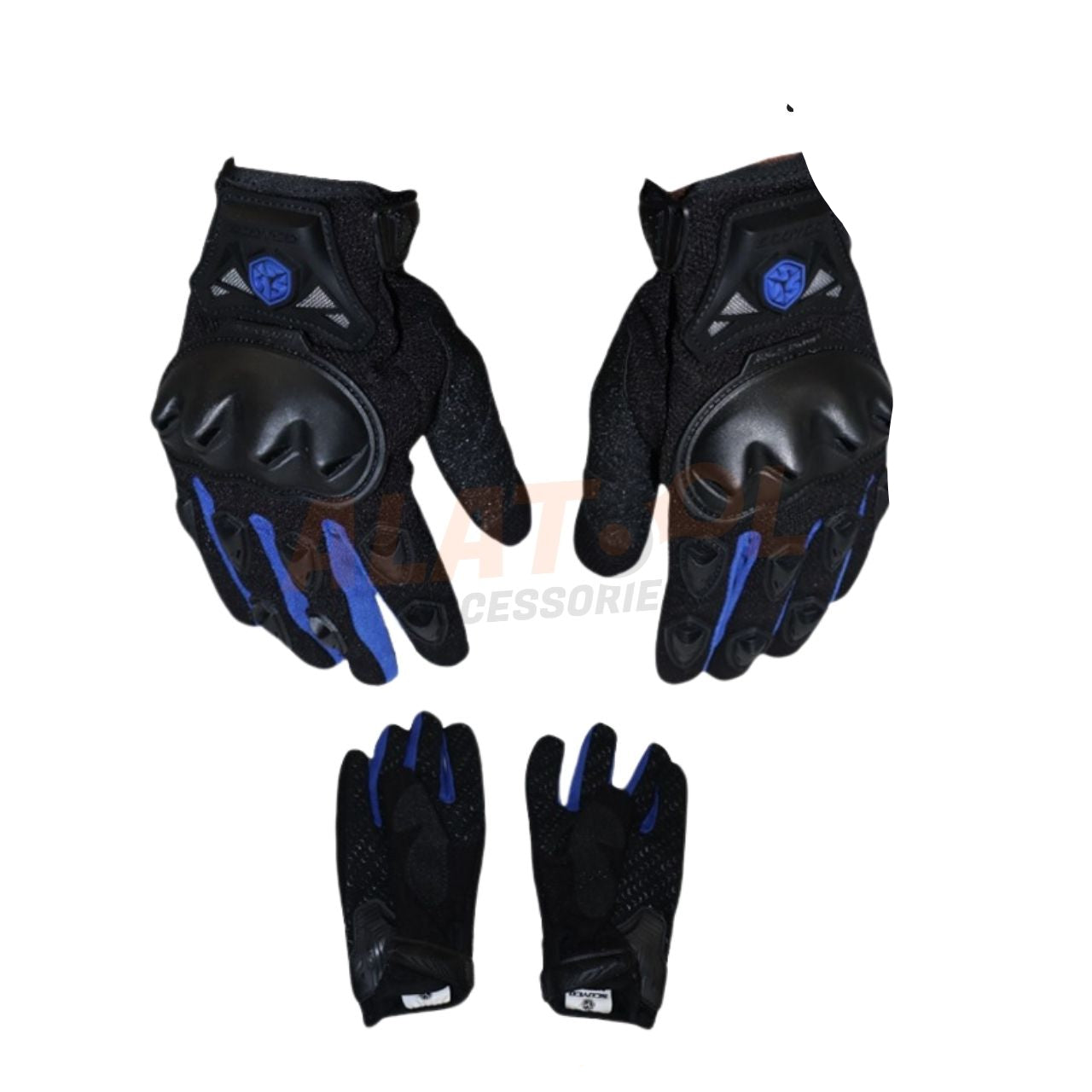 Scoyco Full Finger Racing Gloves Blue & Black | Superior Comfort