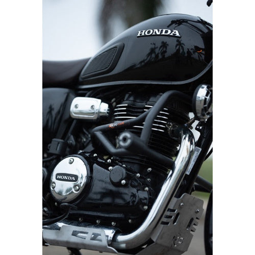 Honda Hness CB 350 Single Slider Type 2 Crash Guard Installed