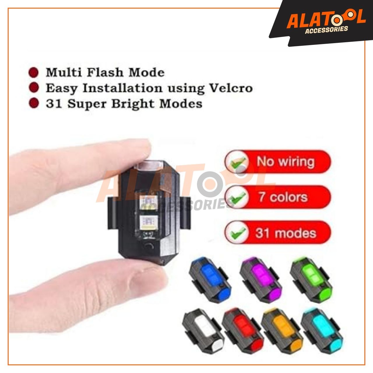 Aircraft Strobe Light for All Bikes and Scooter Accessories, Alatool Accessories Bangalore India