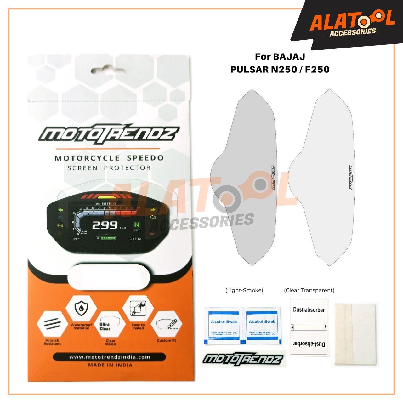 Mototrendz speedometer protector for BAJAJ-PULSAR-N250-F250