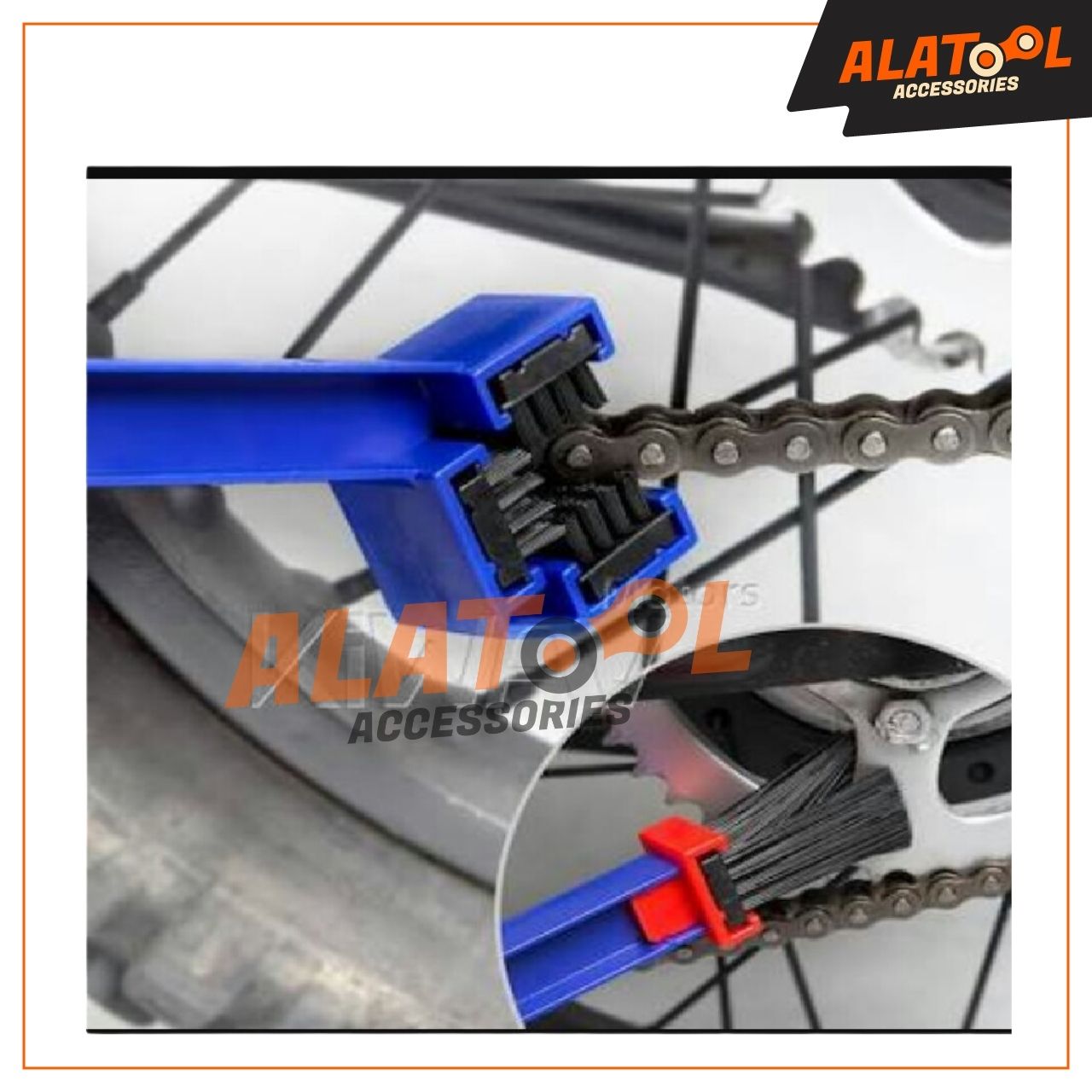 Chain Cleaning Brush View For All Bikes and Scooters. Alatool Accessories, Bengaluru, India