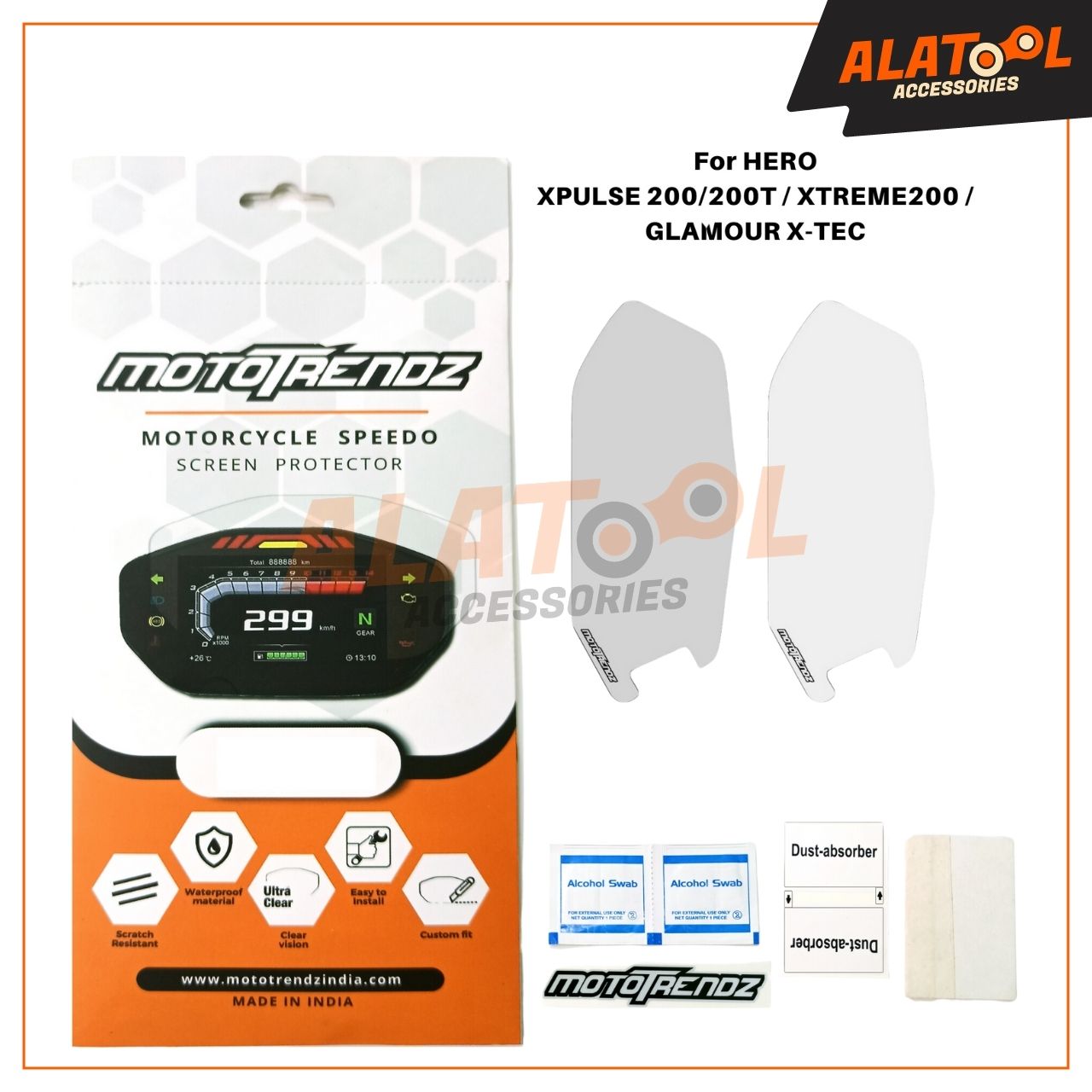 Mototrendz speedometer protector for HERO-XPULSE-200-XTREME200S-GLAMOUR-XTEC