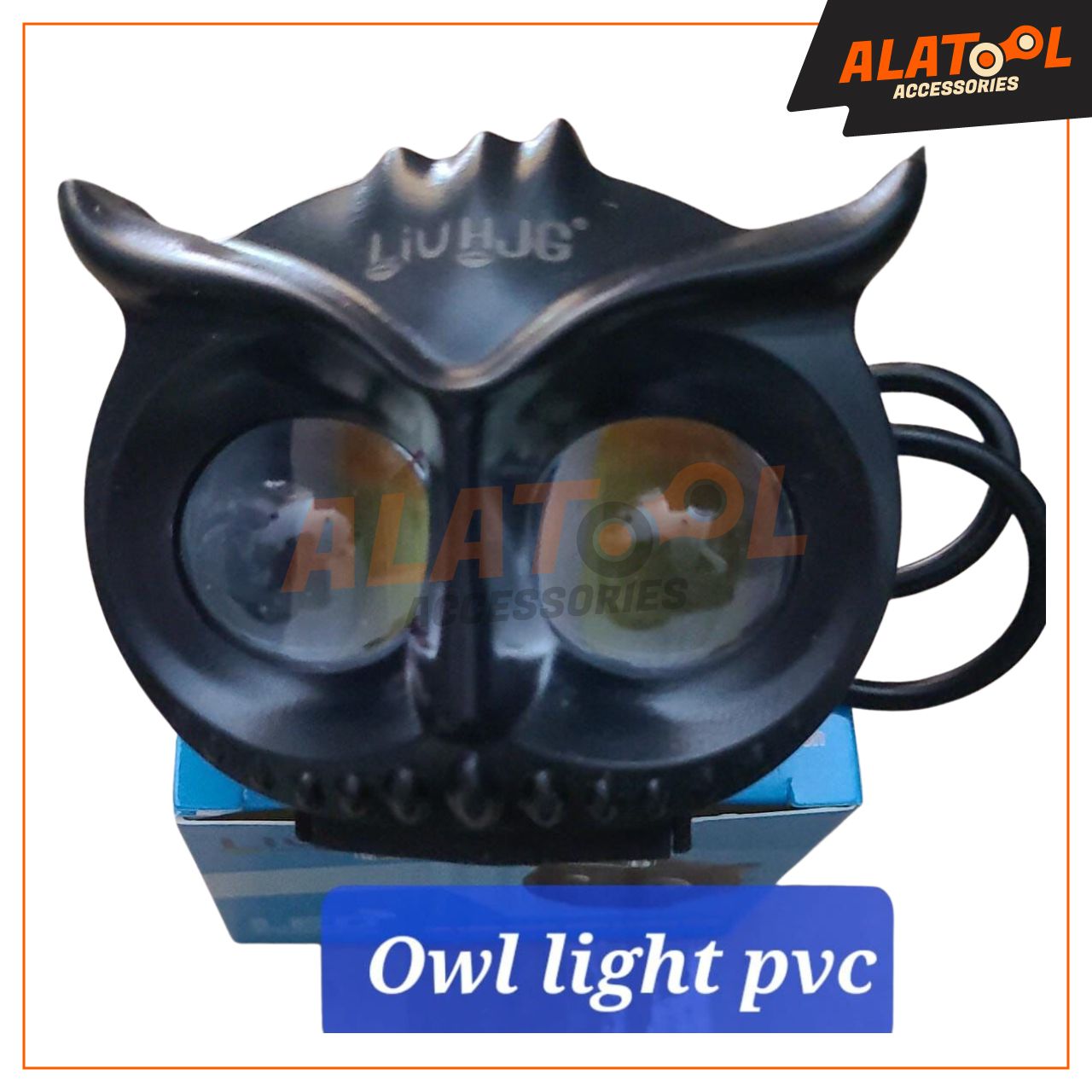 HJG Owl Shaped Fog Lamps / Auxiliary Lights For All Bikes Zoomed View, cars And Scooters. Alatool Accessories, Bengaluru, India