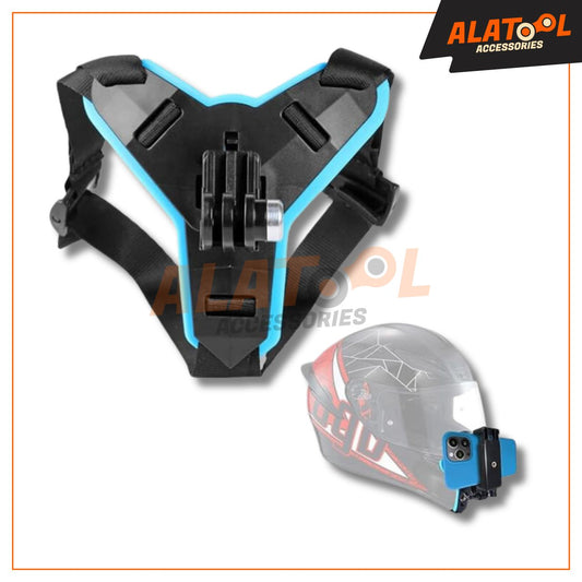 Helmet chin Mount blue. Alatool Accessories, Bengaluru, India