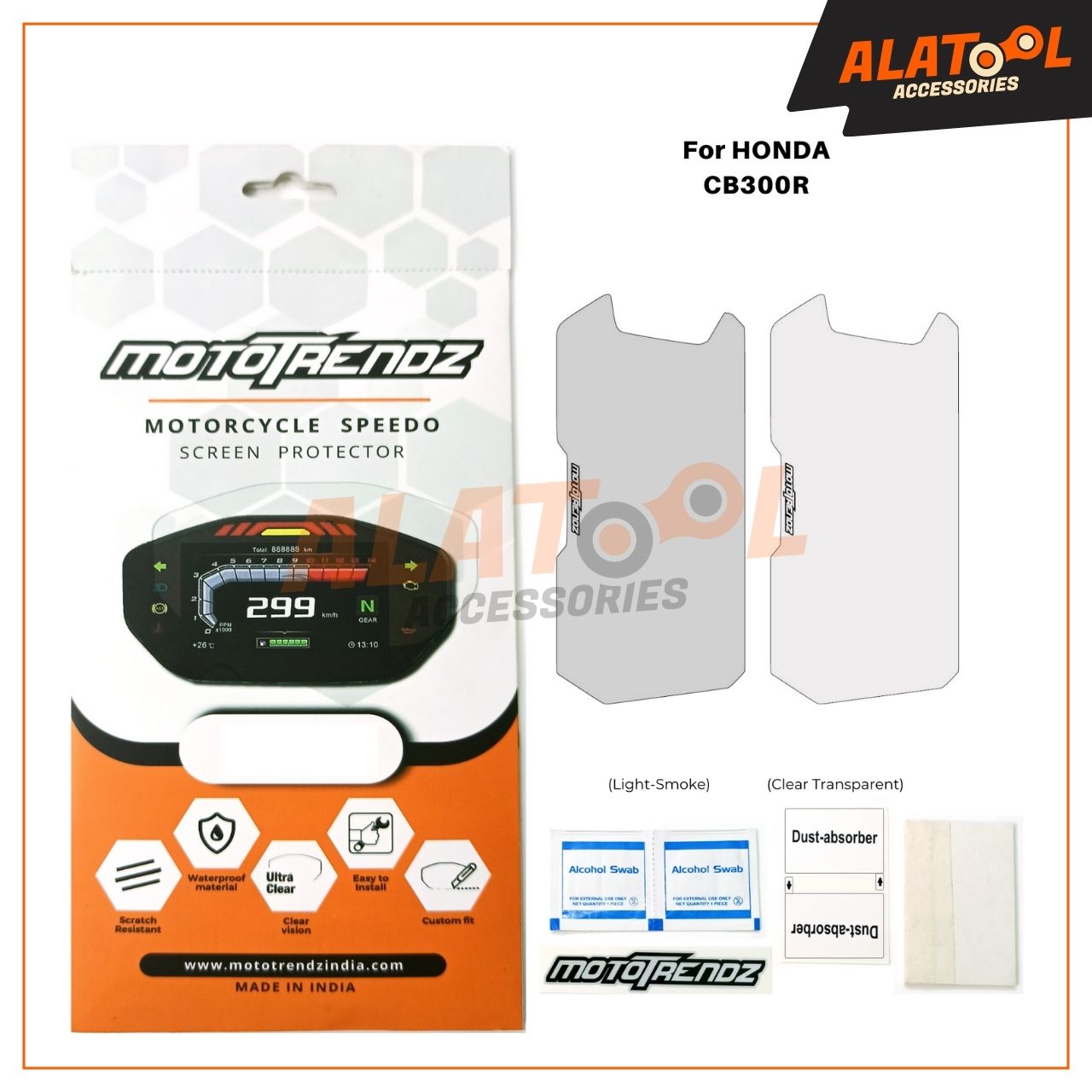 Mototrendz Motorcycle Speedo Screen Protector – Honda CB300R / CB300F