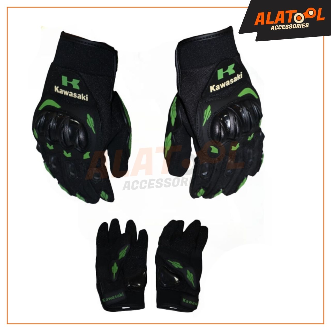 Kawasaki Racing Gloves Green & Black | High-Performance Gear