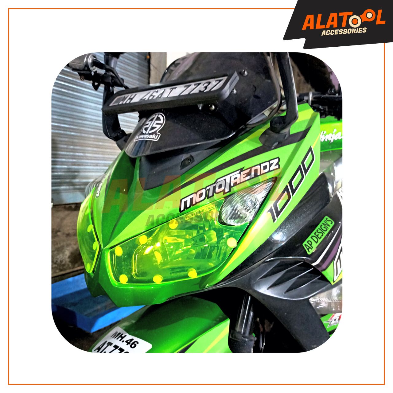 Kawasaki Ninja 1000 Headlight Protector From MotoTrendz Alatool Accessories Full Image