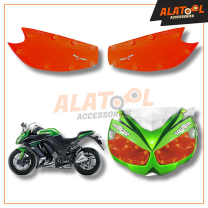 Kawasaki Ninja 1000 Headlight Protector From MotoTrendz Alatool Accessories Wine Red