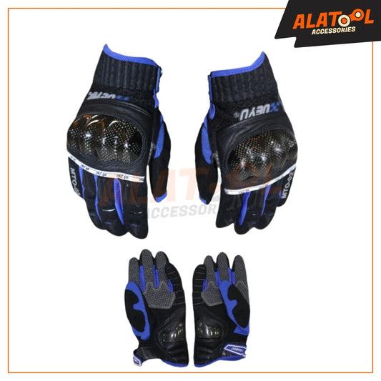 MTO-02 Racing Gloves in Blue & Black - Lightweight & Durable