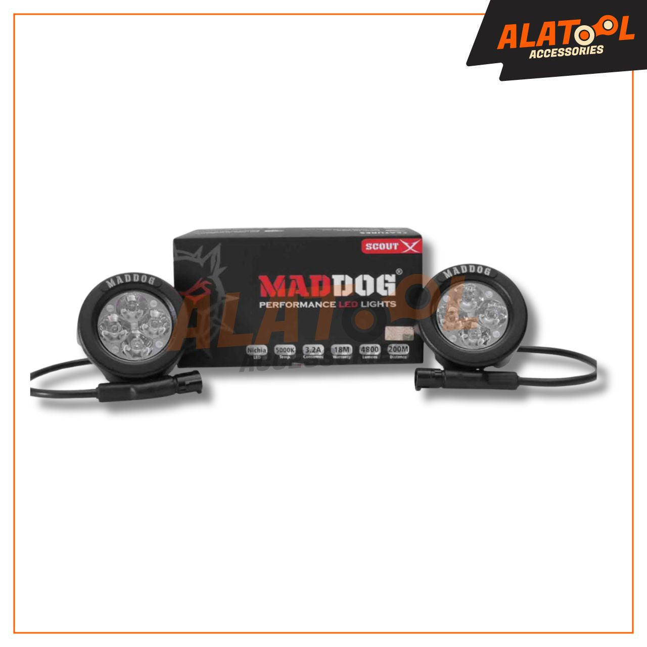 Maddog Scout X Fog Lamps / Auxiliary Lights For All Bikes, cars And Scooters. Alatool Accessories, Bengaluru, India