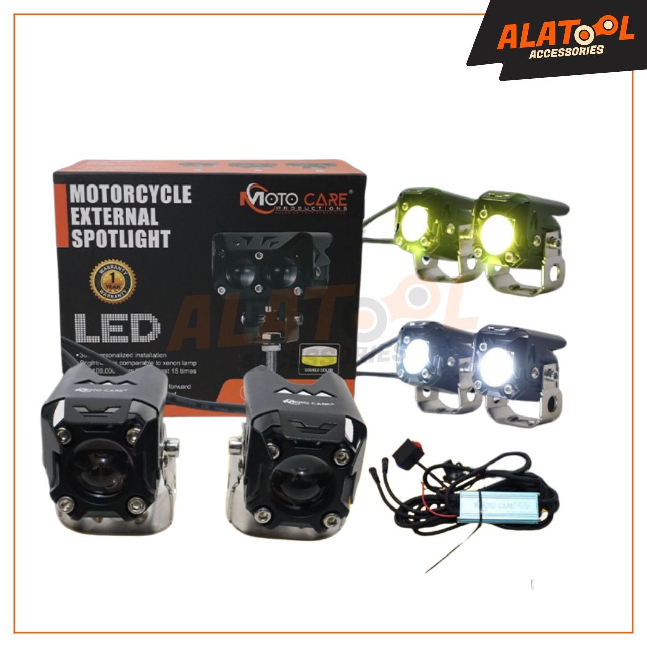 MotoCare Mini Fog Light with Wiring Harness