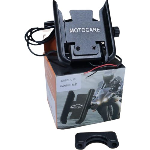 MotoCare Jaw-Grip Handle Mount with Charger Mobile Holder