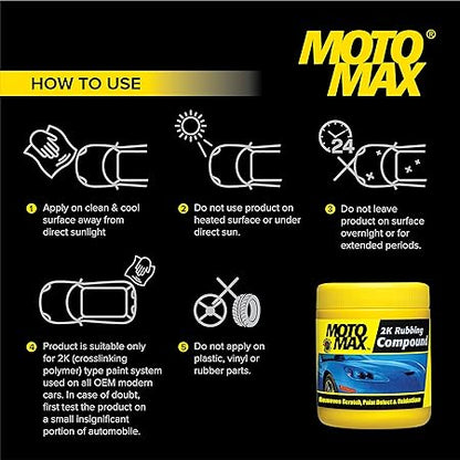 Motomax 2K Rubbing Compound 100g how to use