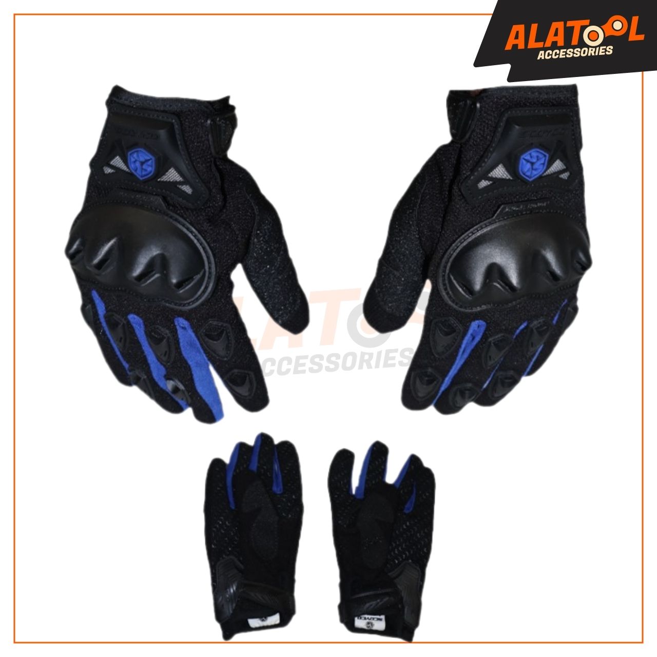 V-Rider Racing Gloves Blue & Black | Stylish and Functional