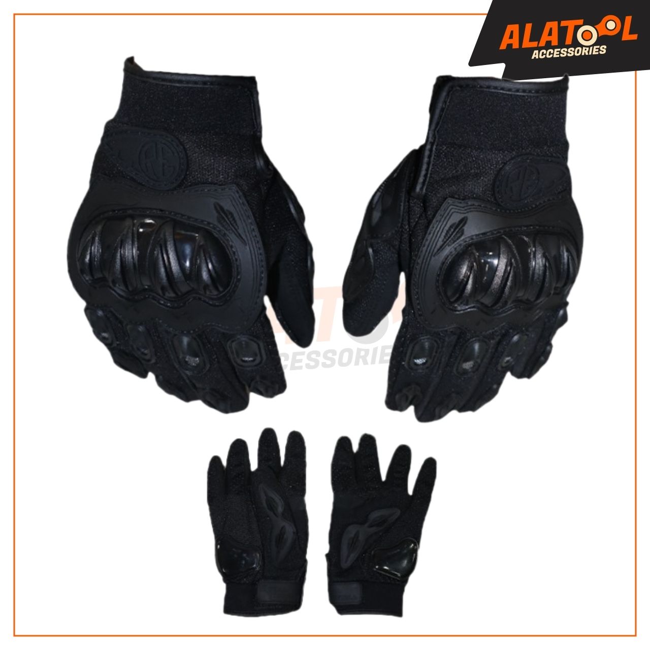 RE Full Riding Gloves Black | All-Weather Performance