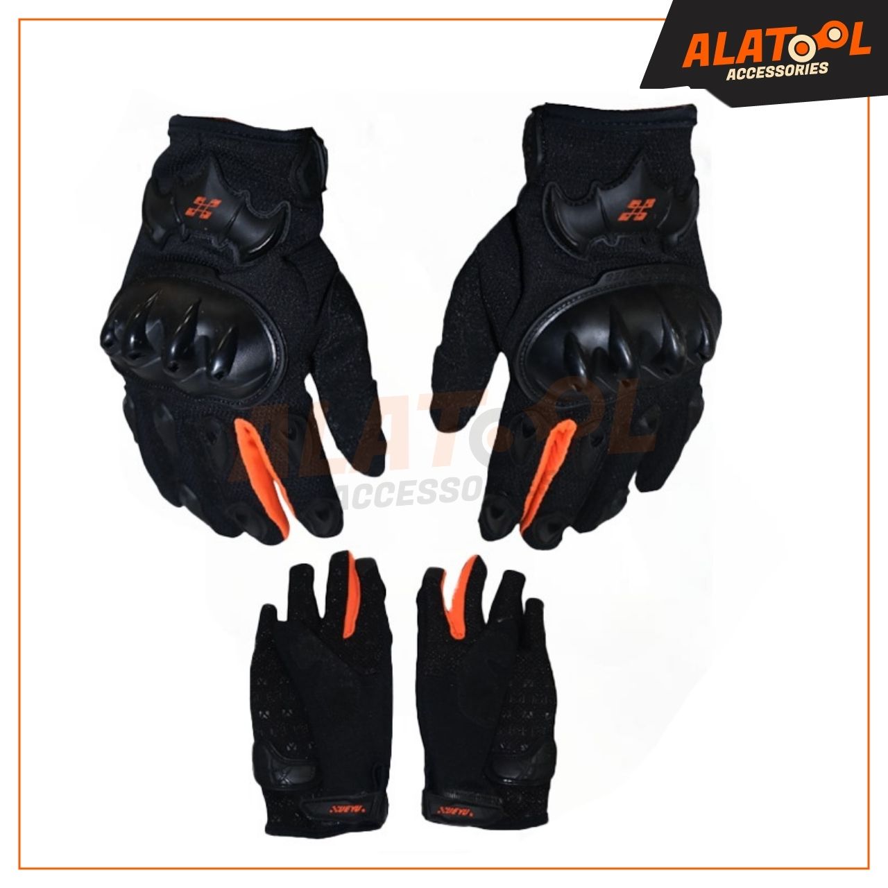 Scoyco Racing Gloves Orange & Black | Protective Gear for Riders