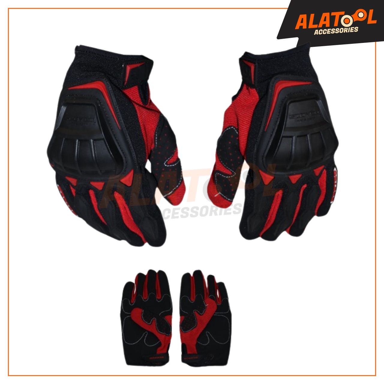 Scoyco Full Finger Racing Gloves Red & Black | Maximum Control