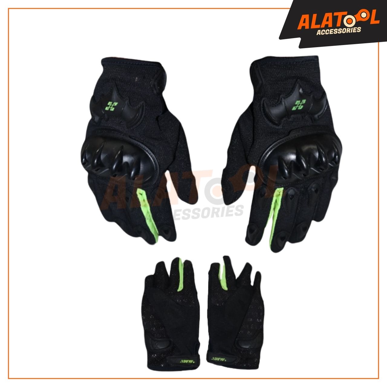 Scoyco Full Finger Racing Gloves Green & Black | Enhanced Grip