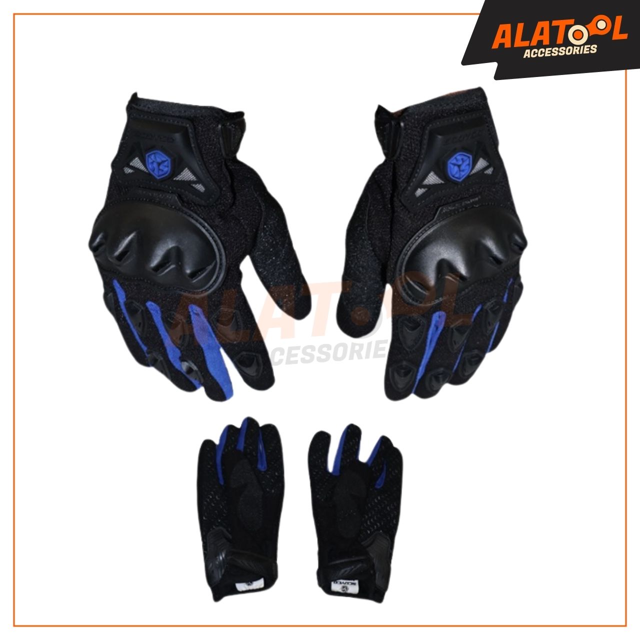 Scoyco Full Finger Racing Gloves Blue & Black | Superior Comfort