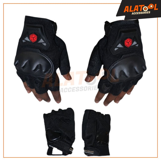 Scoyco Half Finger Racing Gloves Black | Lightweight and Durable