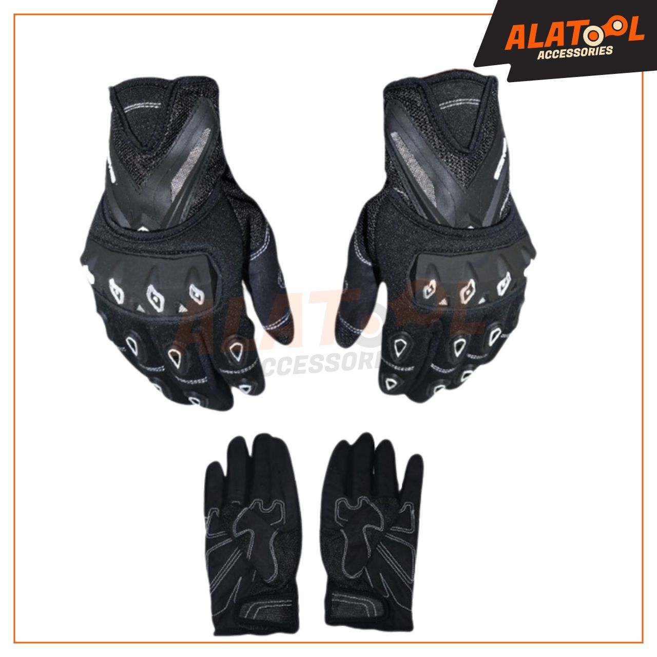 Scoyco Full Finger Racing Gloves White & Black | Maximum Control