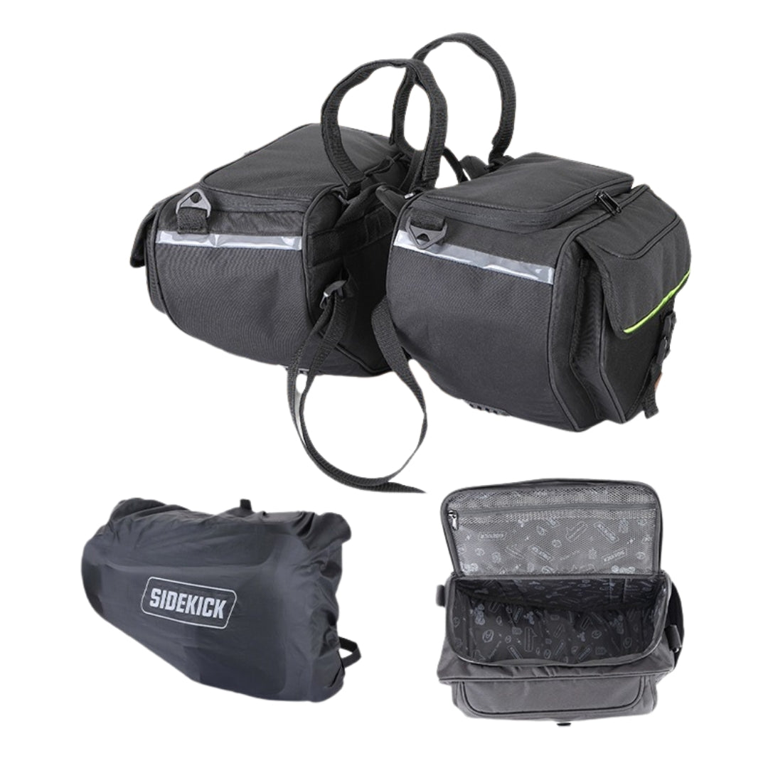 SideKick Sports 45Ltrs Saddlebags with Waterproof Rain Cover