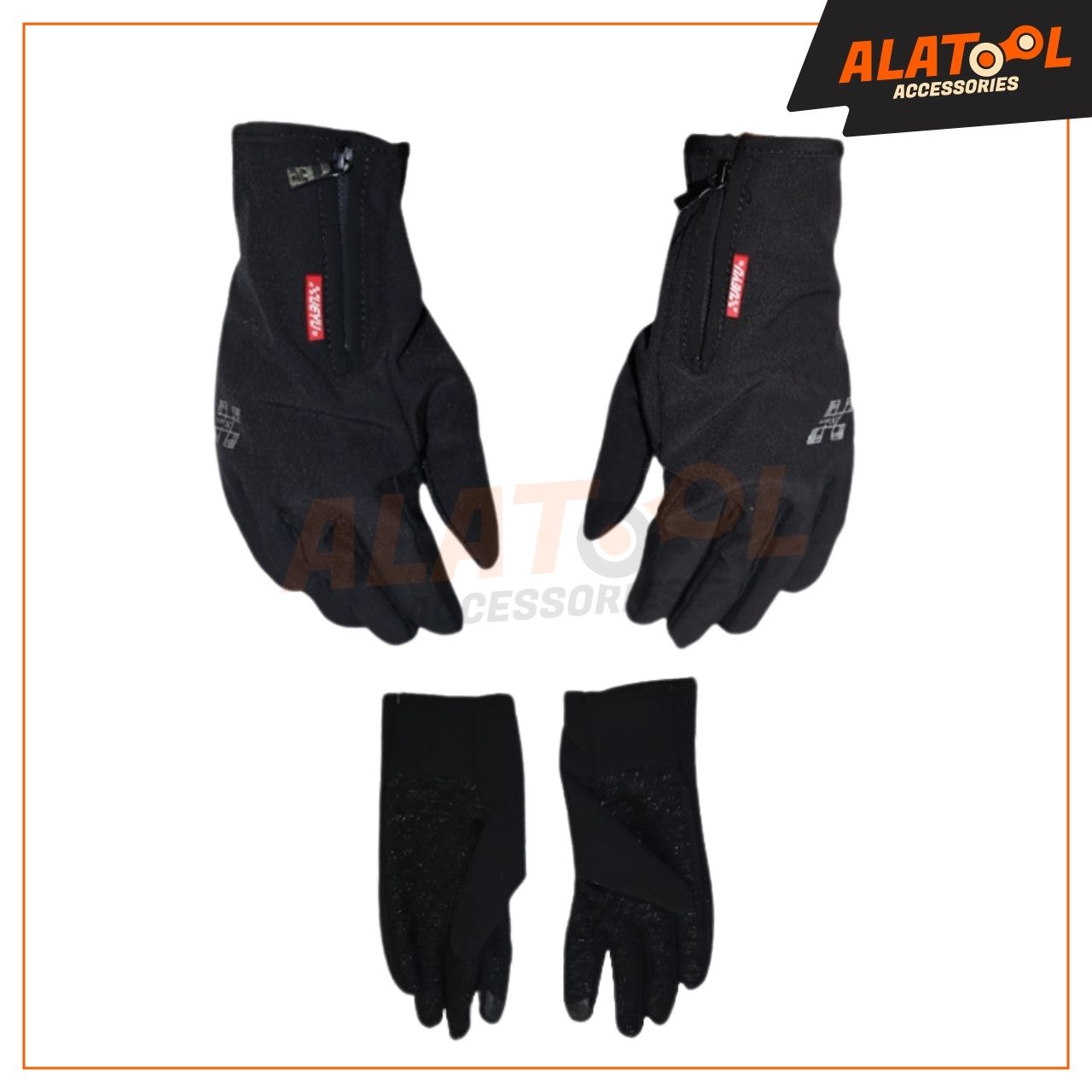 Ueyu Riding Gloves Plain Black | Versatile Motorcycle Gear