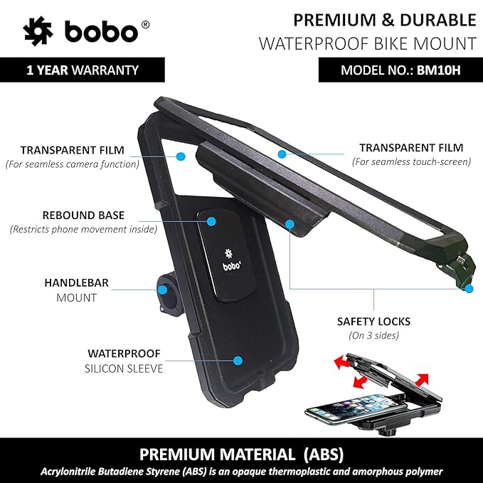BOBO BM10H Mobile Phone Holder Handlebar Mount Waterproof