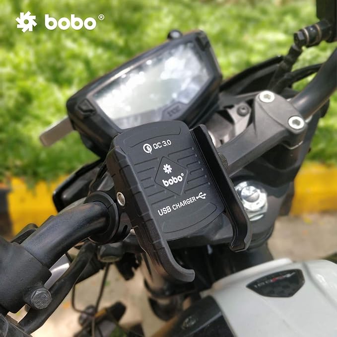 BOBO BM4 Jaw-Grip with charger Mobile Phone Holder Handlebar Mount