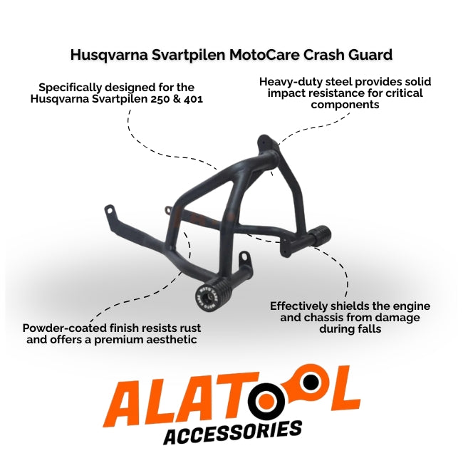 Heavy Duty Crash Guard For Husqvarna Svartpilen