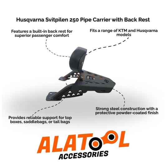 Husqvarna Svitpilen 250 Pipe Carrier with Backrest
