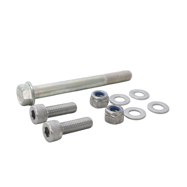 Black metal mavrick crash guard frame on a white background bolts