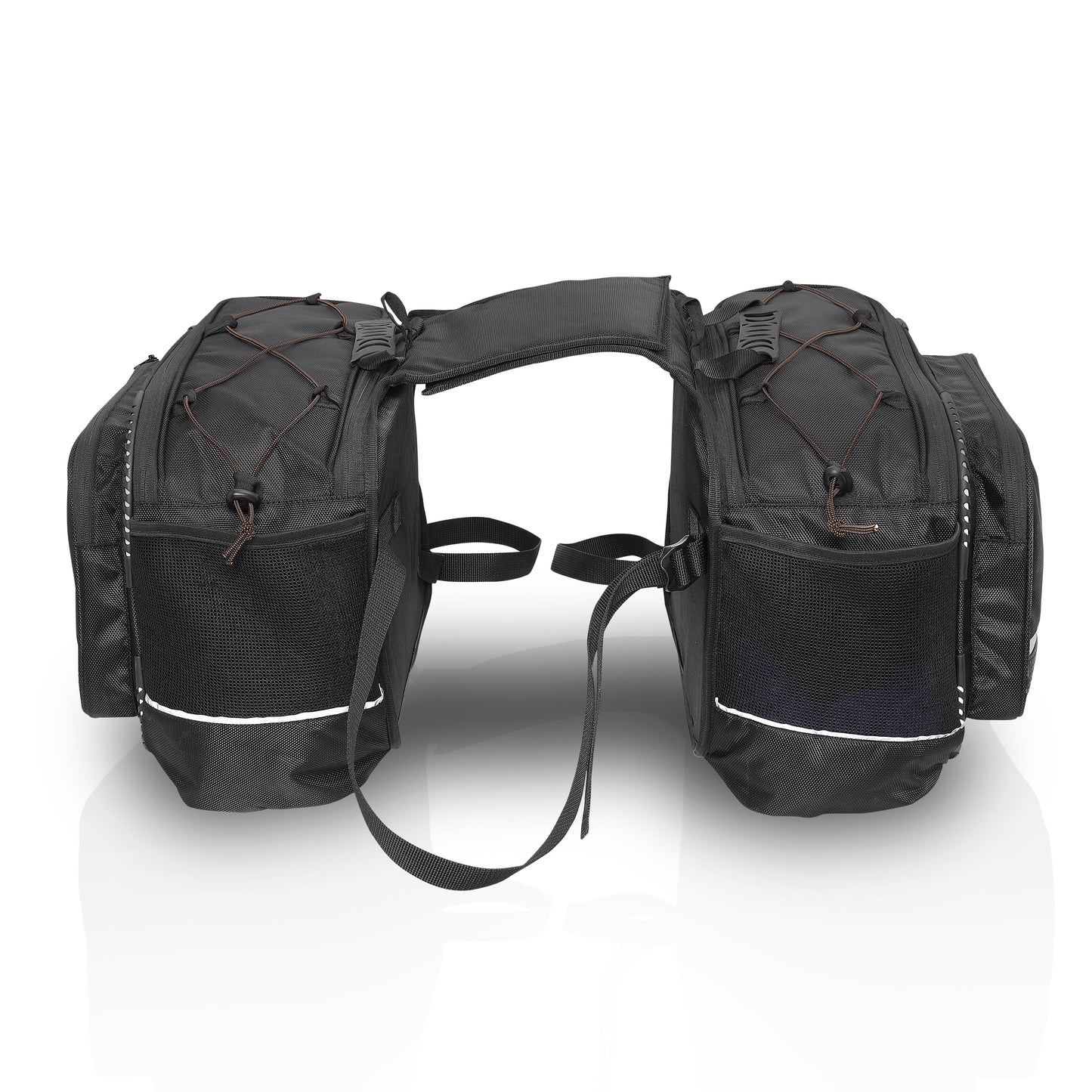 Guardian Gears Mustang 50L Saddle Bag with Rain Cover (Black Colour)