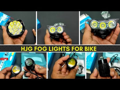 HJG 9 LED Round Fog Light + Switch - White Light